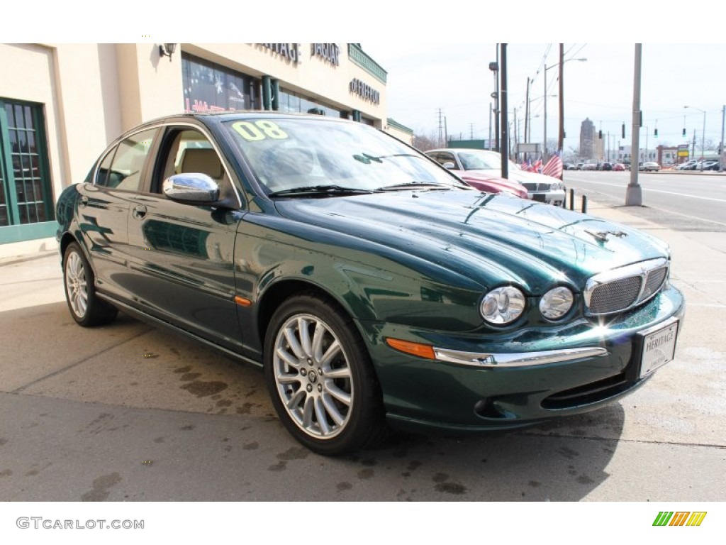 2008 X-Type 3.0 Sedan - Emerald Fire Metallic / Champagne photo #8