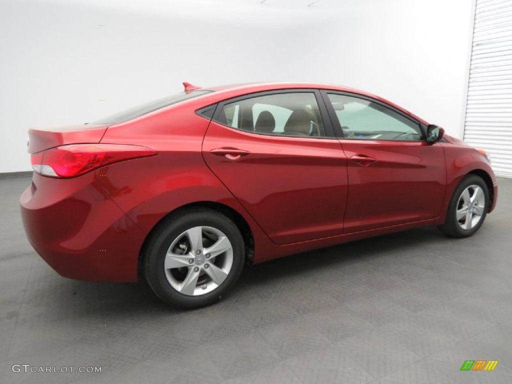 2013 Elantra GLS - Sparkling Ruby / Beige photo #2