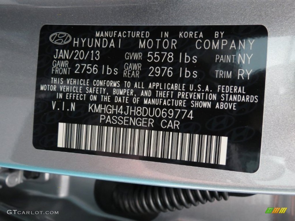 2013 Equus Color Code NY for Titanium Gray Metallic Photo #79387421