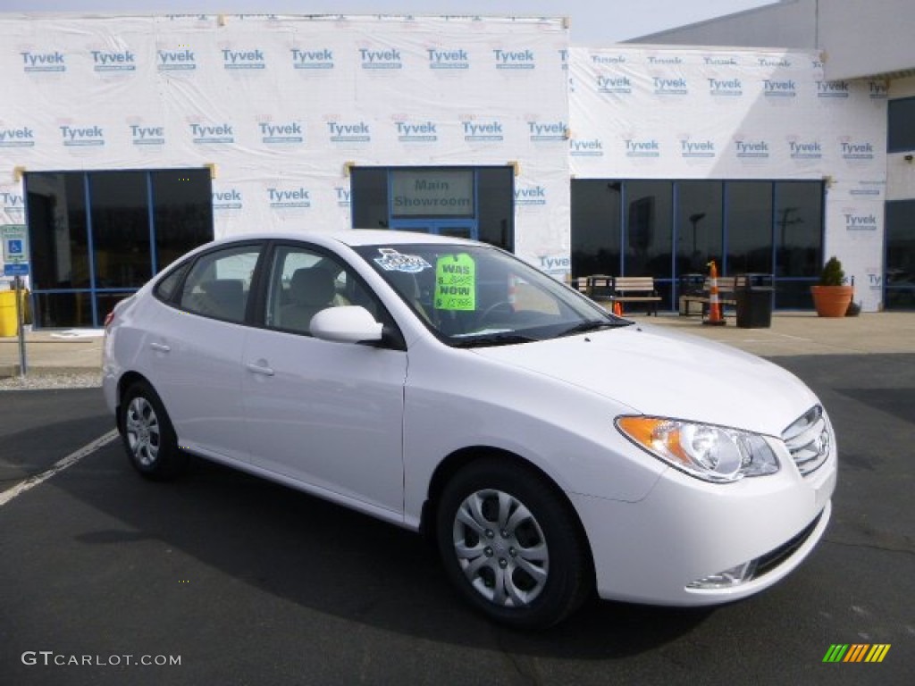 2010 Elantra GLS - Nordic White / Beige photo #1