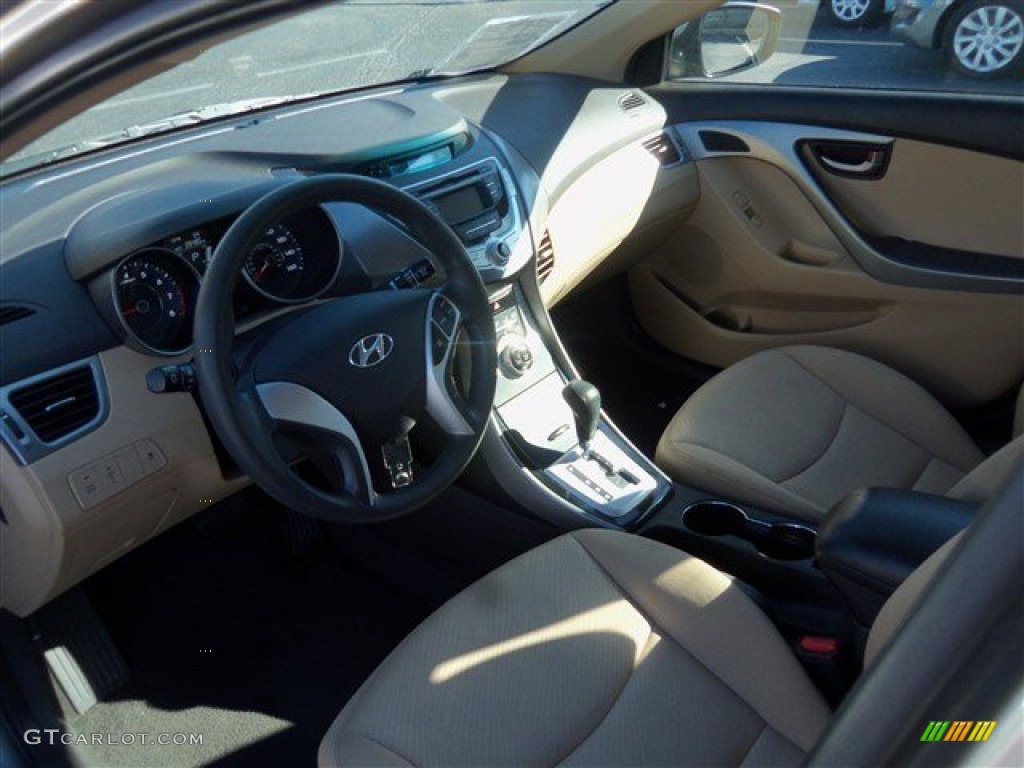 2012 Elantra GLS - Desert Bronze / Beige photo #8