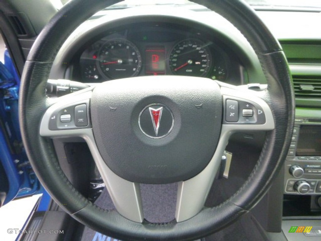 2009 Pontiac G8 Sedan Onyx Steering Wheel Photo #79389274