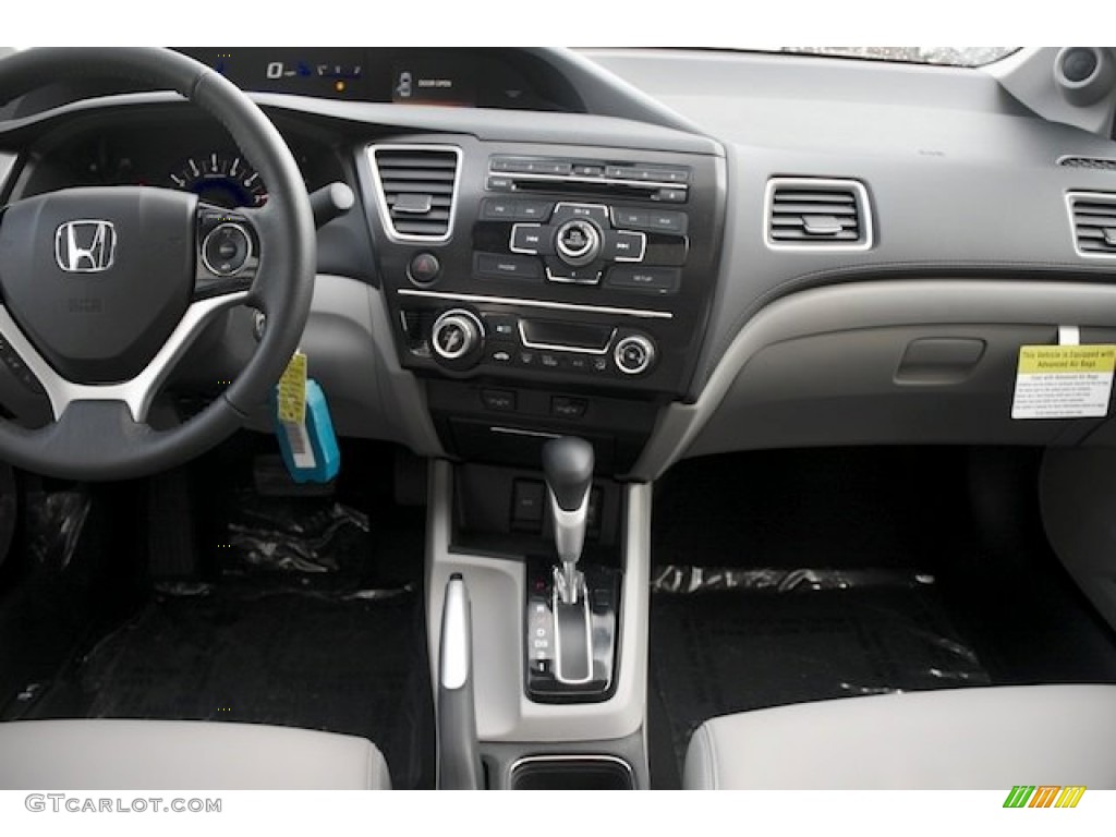 2013 Civic EX-L Sedan - Polished Metal Metallic / Gray photo #14