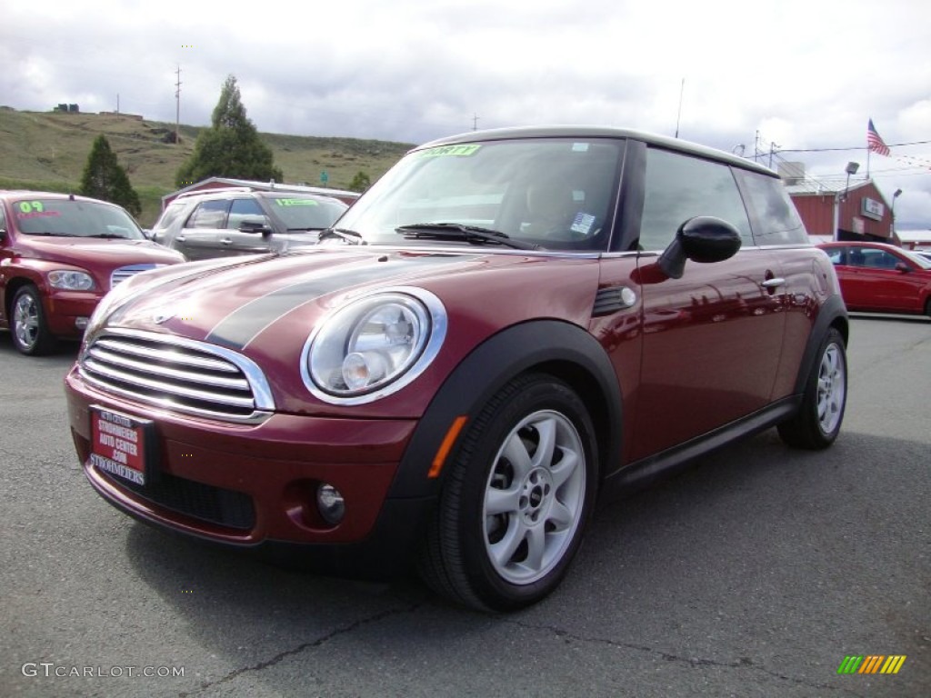 2009 Cooper Hardtop - Nightfire Red Metallic / Gravity Tuscan Beige Leather photo #3