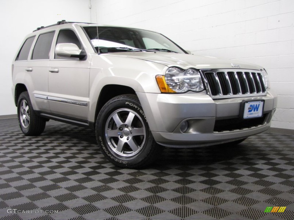 2008 Grand Cherokee Limited 4x4 - Light Graystone Pearl / Dark Khaki/Light Graystone photo #1