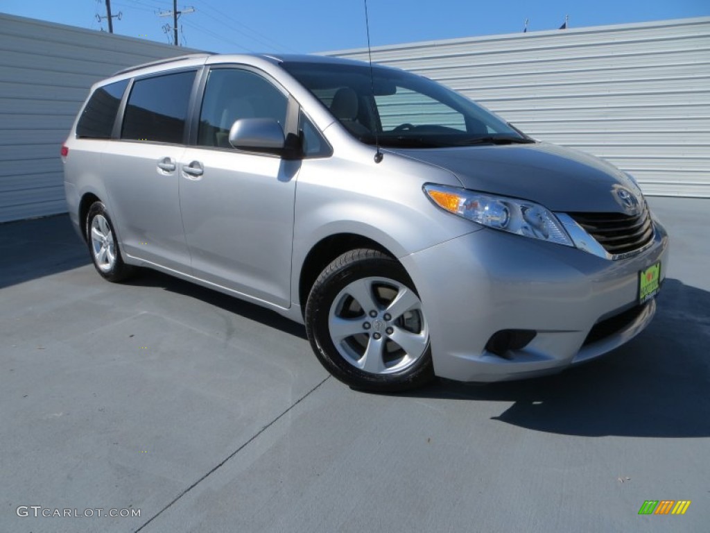 2012 Sienna LE - Silver Sky Metallic / Light Gray photo #1