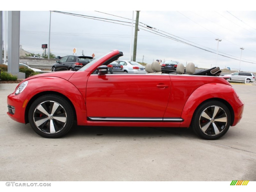 Tornado Red 2013 Volkswagen Beetle Turbo Convertible Exterior Photo #79397323