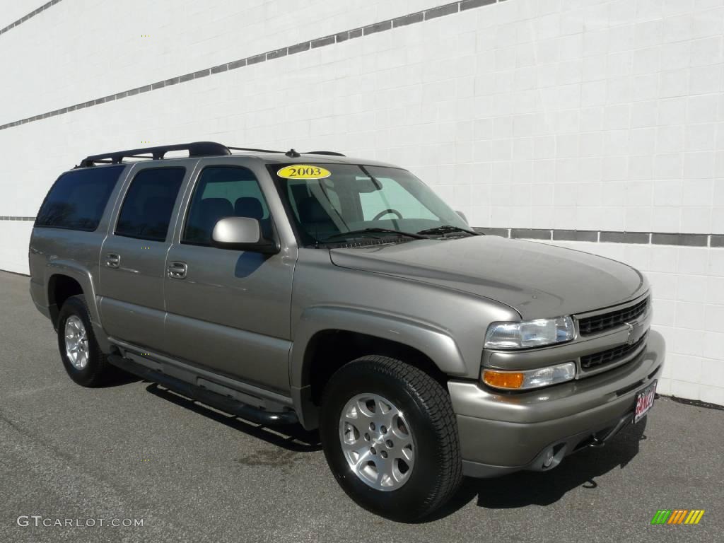 2003 Suburban 1500 Z71 4x4 - Light Pewter Metallic / Gray/Dark Charcoal photo #2