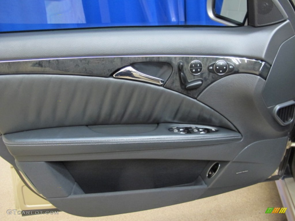 2003 Mercedes-Benz E 55 AMG Sedan Charcoal Door Panel Photo #79397629