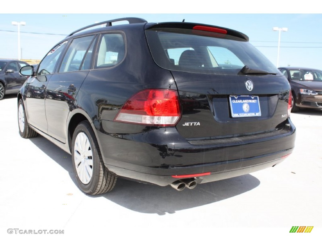 2013 Jetta S SportWagen - Deep Black Pearl Metallic / Titan Black photo #6