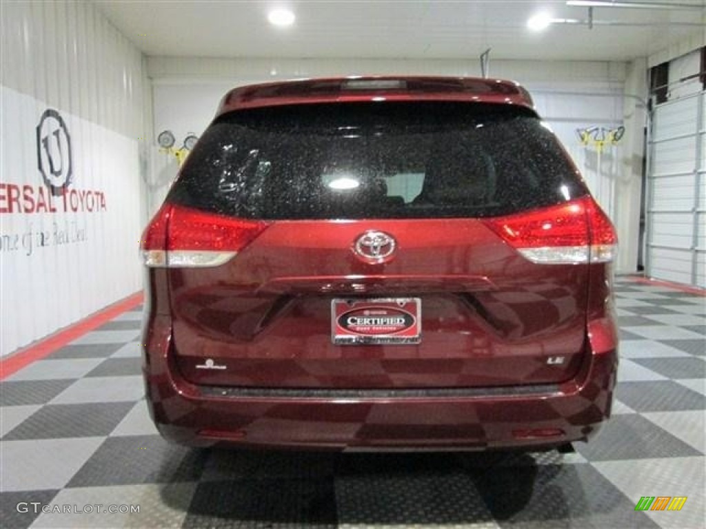 2012 Sienna LE - Salsa Red Pearl / Bisque photo #6