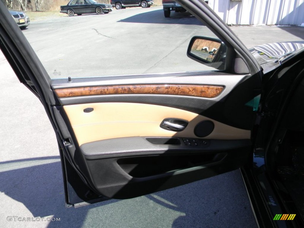 2008 5 Series 528xi Sedan - Deep Green Metallic / Natural Brown photo #15
