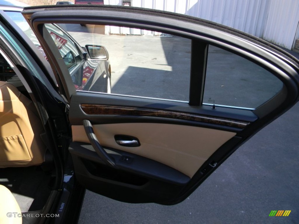 2008 5 Series 528xi Sedan - Deep Green Metallic / Natural Brown photo #18