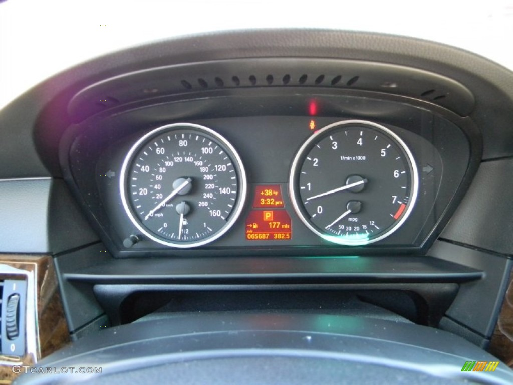 2008 5 Series 528xi Sedan - Deep Green Metallic / Natural Brown photo #25