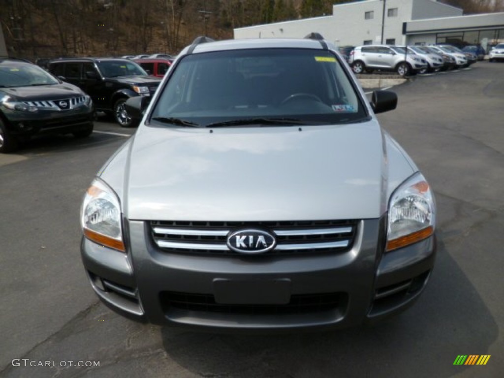 2007 Sportage LX V6 4WD - Satin Silver / Black photo #2