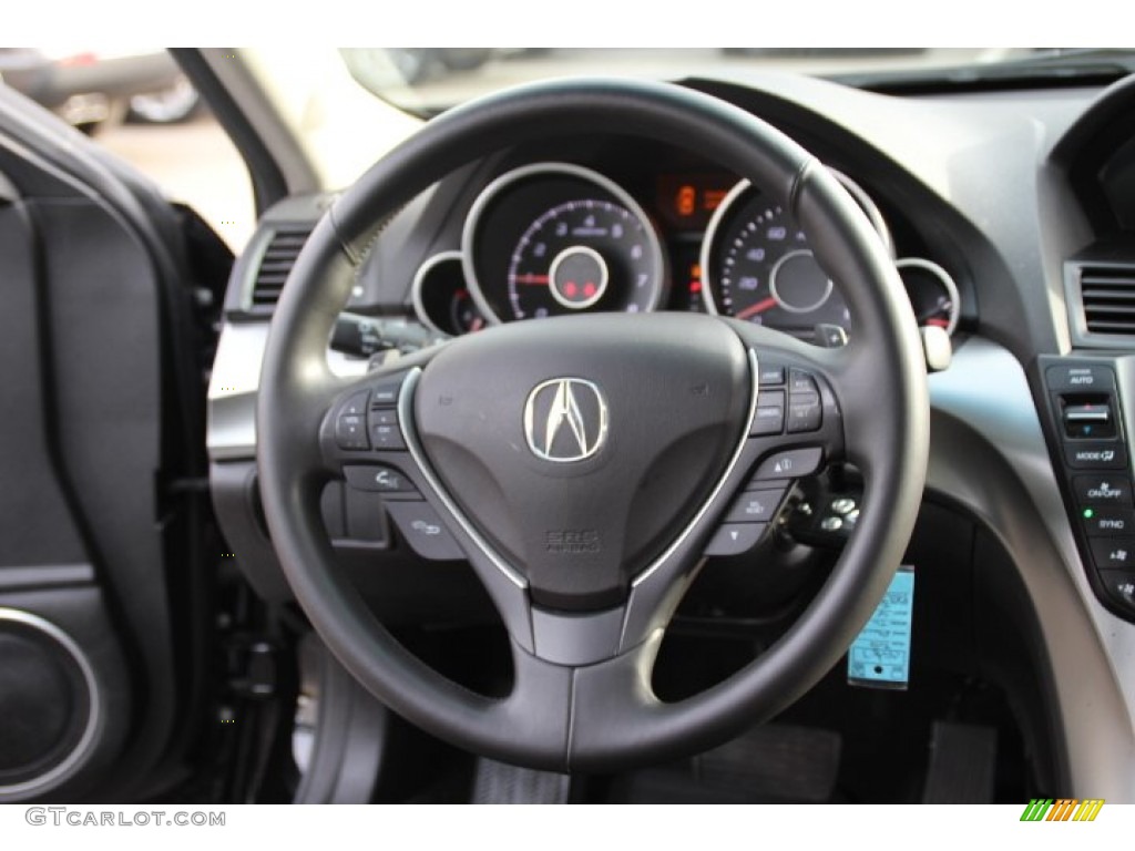 2010 Acura TL 3.5 Ebony Steering Wheel Photo #79405023