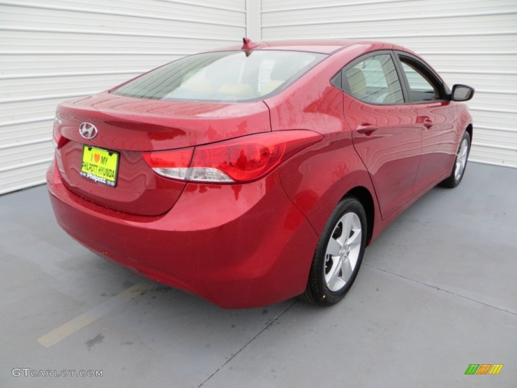 2013 Elantra GLS - Red Allure / Beige photo #4