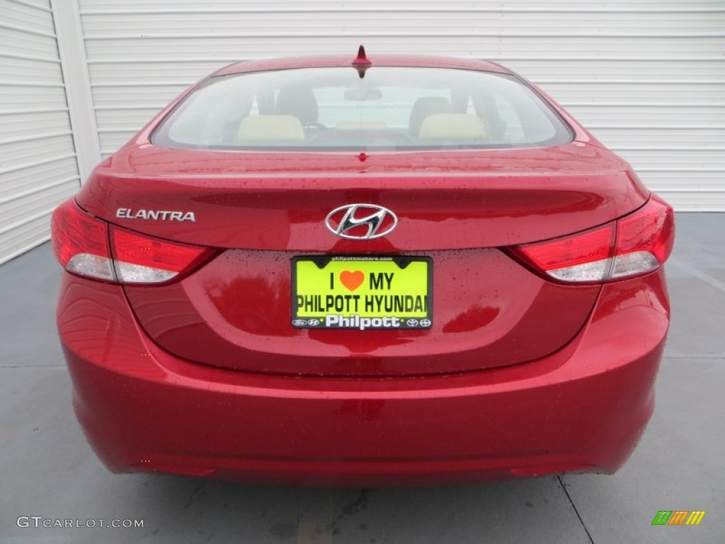 2013 Elantra GLS - Red Allure / Beige photo #5