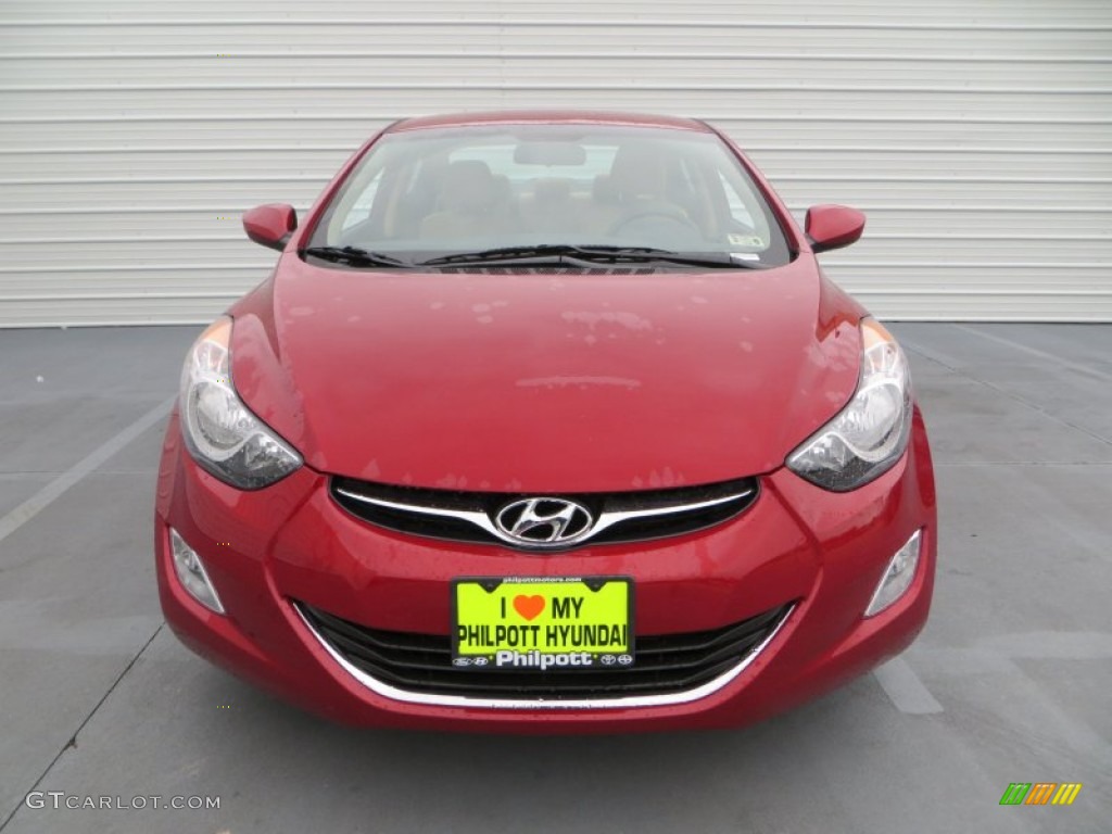 2013 Elantra GLS - Red Allure / Beige photo #10
