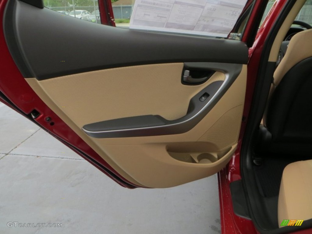 2013 Elantra GLS - Red Allure / Beige photo #19