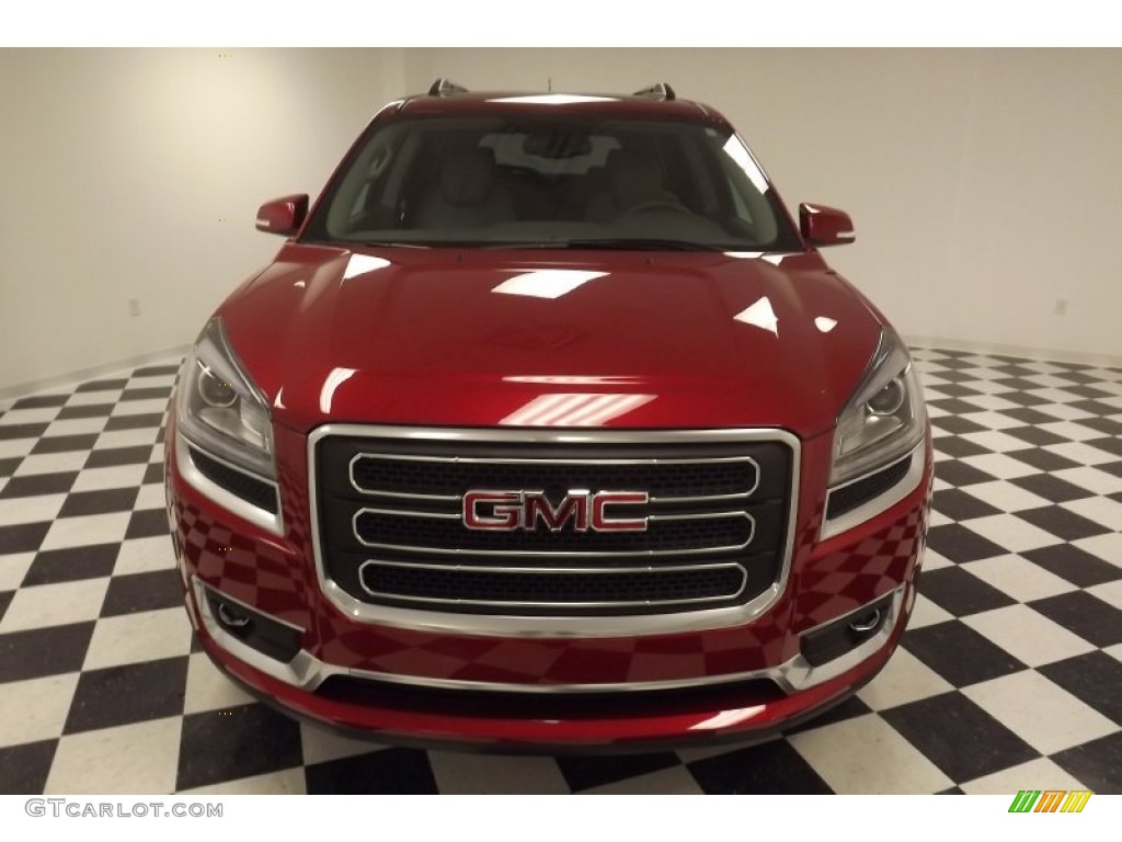 2013 Acadia SLT - Crystal Red Tintcoat / Light Titanium photo #2