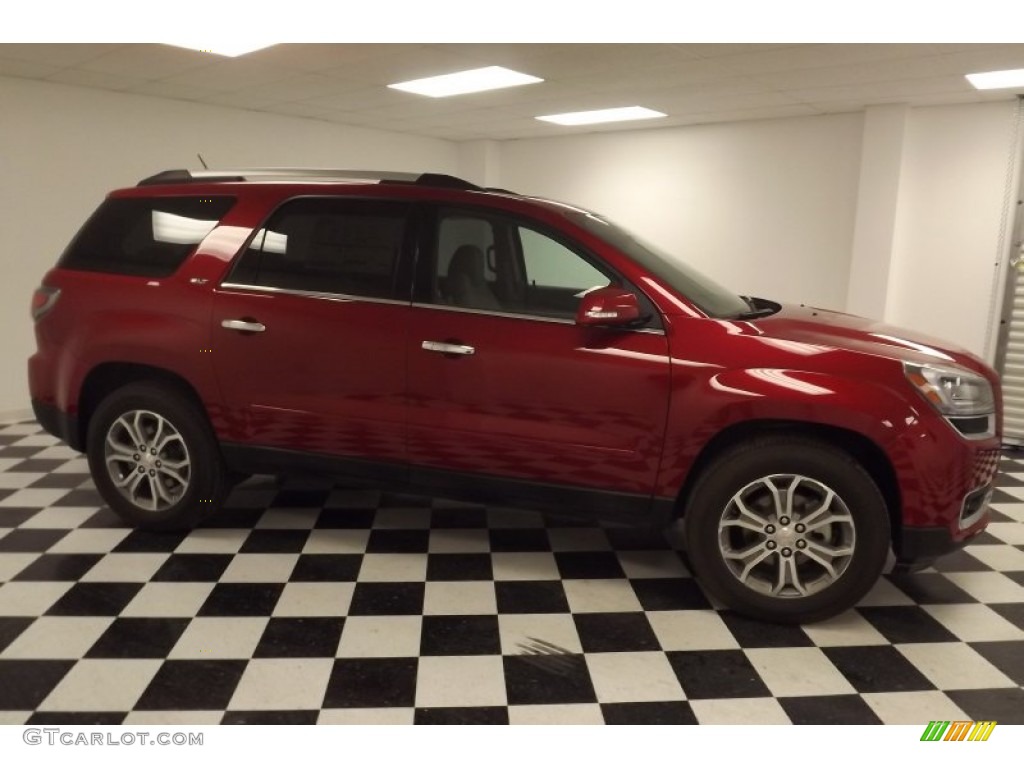 2013 Acadia SLT - Crystal Red Tintcoat / Light Titanium photo #4