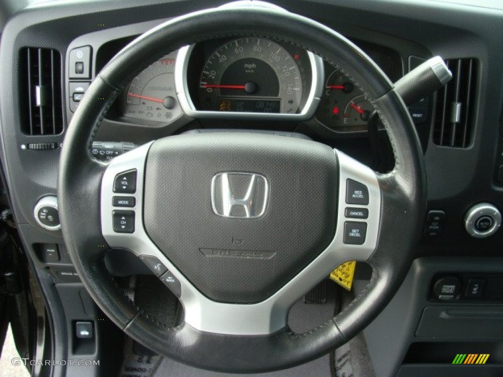 2008 Honda Ridgeline RTL Gray Steering Wheel Photo #79410928