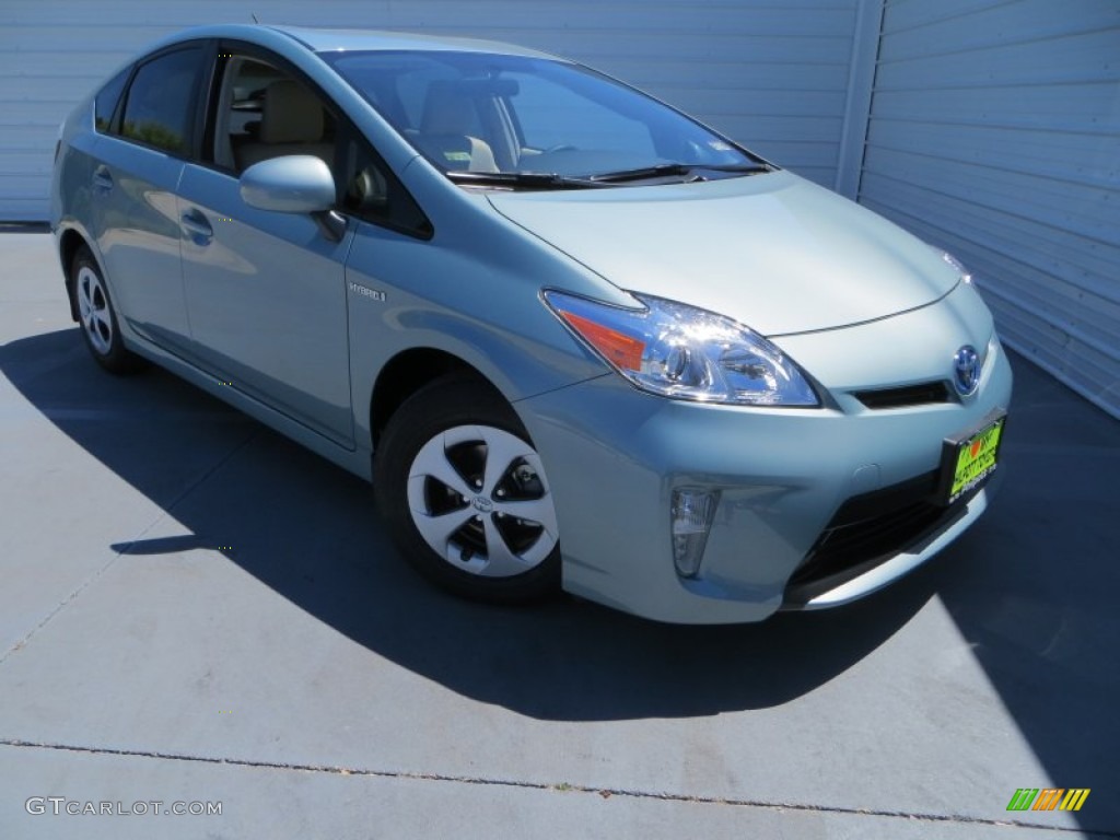 2013 Prius Two Hybrid - Sea Glass Pearl / Bisque photo #1