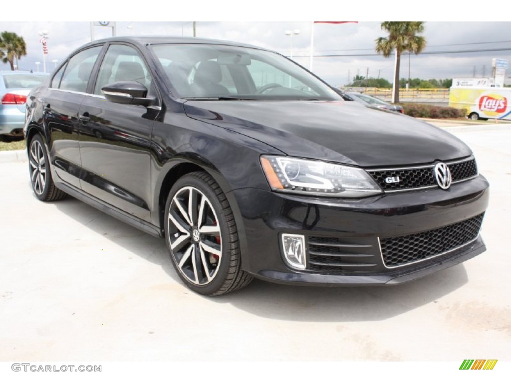 2013 Jetta GLI Autobahn - Deep Black Pearl Metallic / Titan Black photo #1