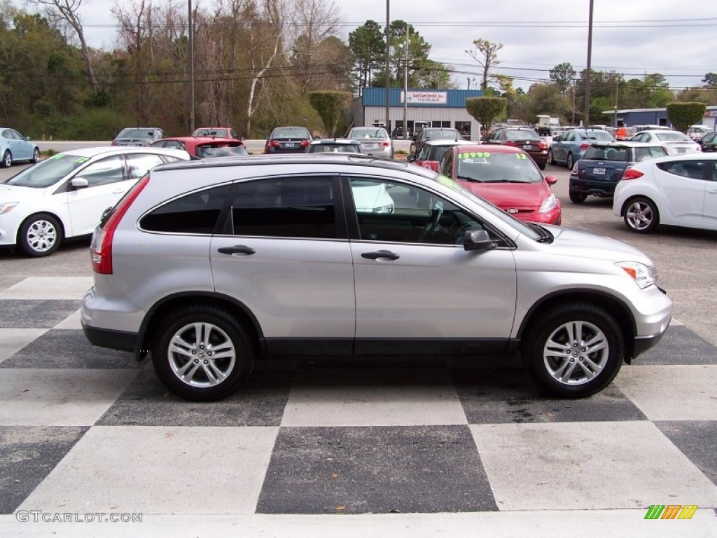 2010 CR-V EX AWD - Alabaster Silver Metallic / Black photo #3