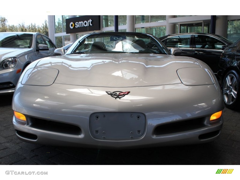 2004 Corvette Convertible - Machine Silver Metallic / Black photo #2