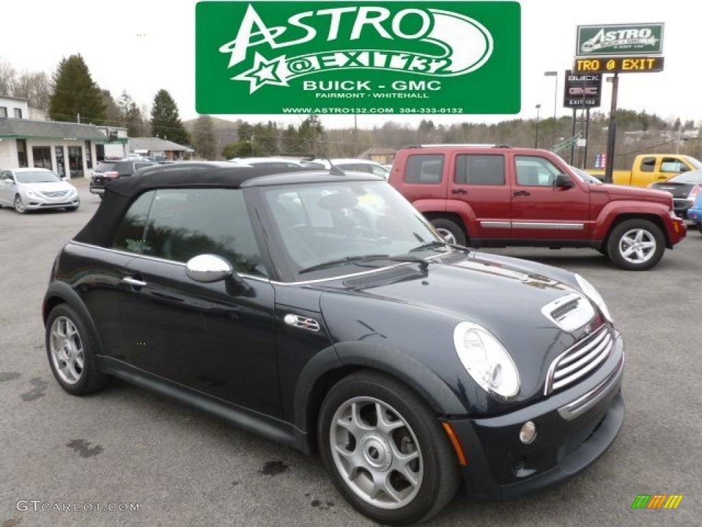 2006 Cooper S Convertible - Astro Black Metallic / Black/Panther Black photo #1