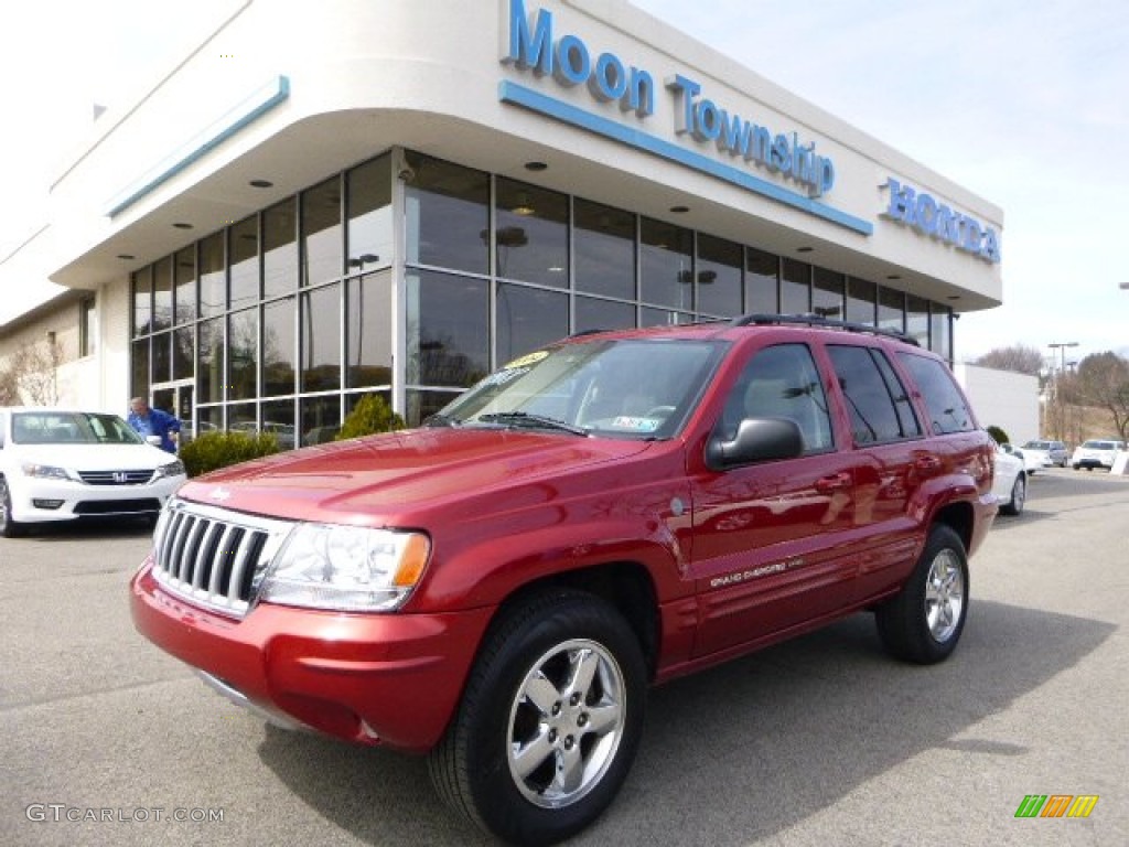 2004 Grand Cherokee Limited 4x4 - Inferno Red Pearl / Taupe photo #1