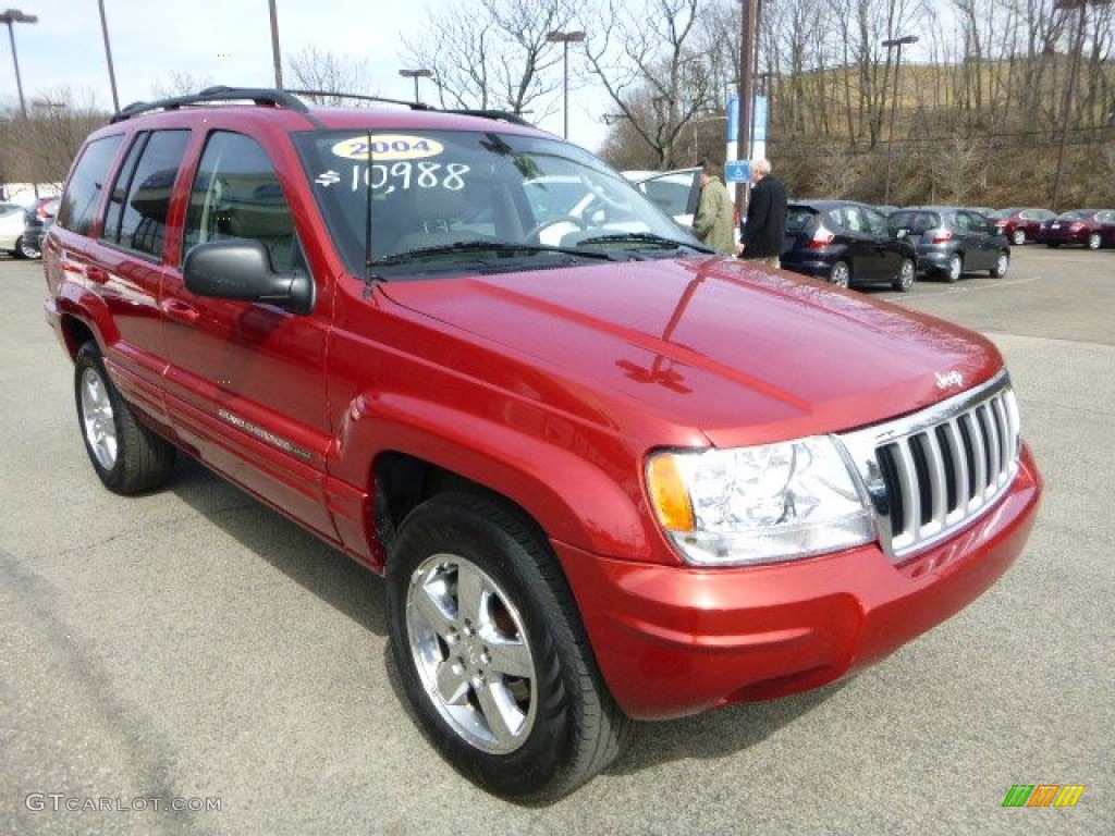 Inferno Red Pearl 2004 Jeep Grand Cherokee Limited 4x4 Exterior Photo #79423673