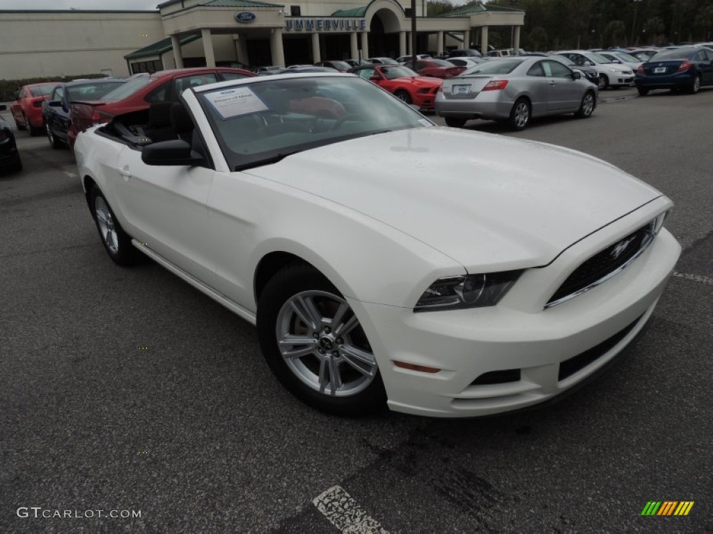 2013 Mustang V6 Convertible - Performance White / Charcoal Black photo #1