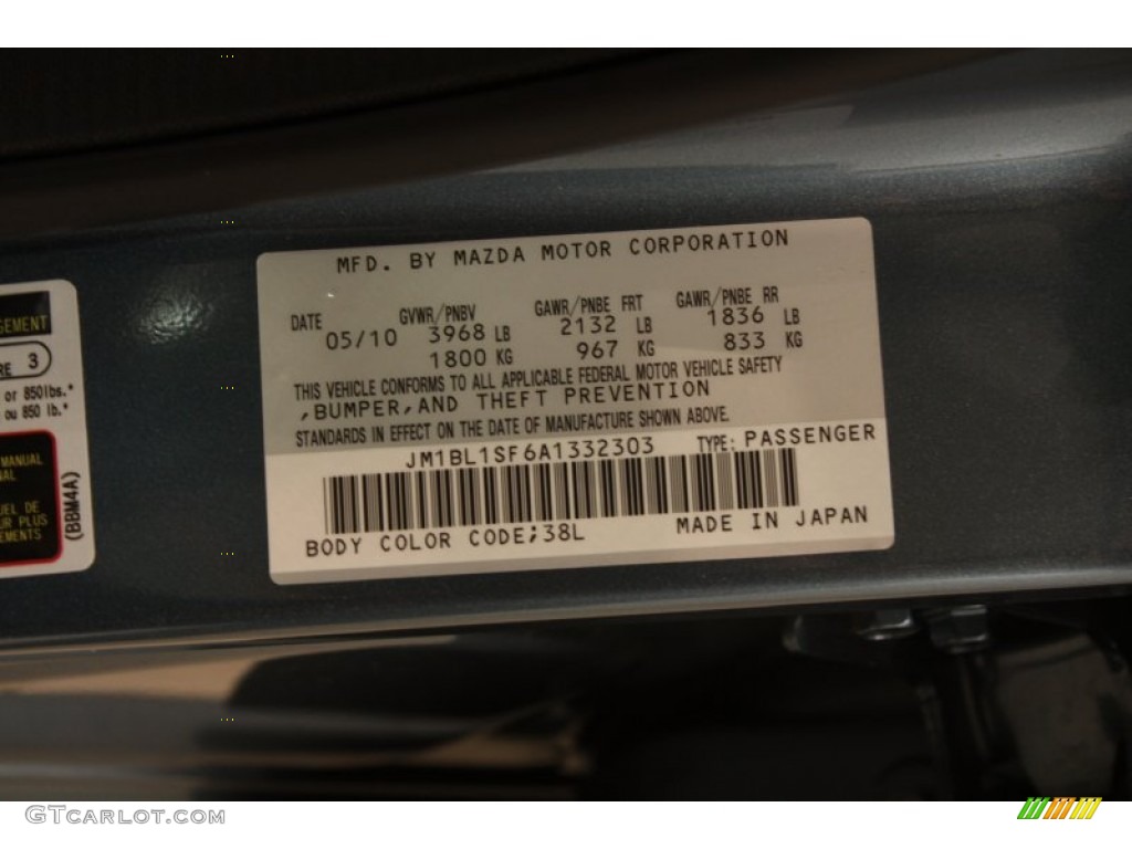 2010 Mazda MAZDA3 i Touring 4 Door Color Code Photos