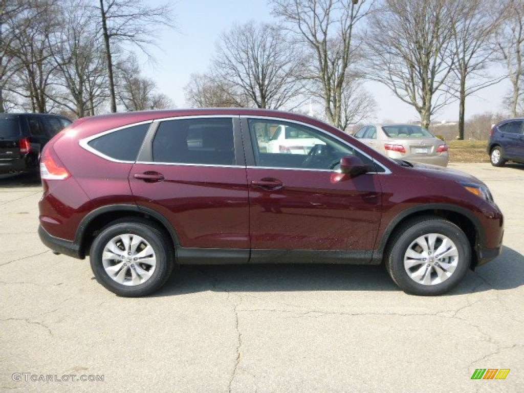 2013 CR-V EX AWD - Basque Red Pearl II / Gray photo #2