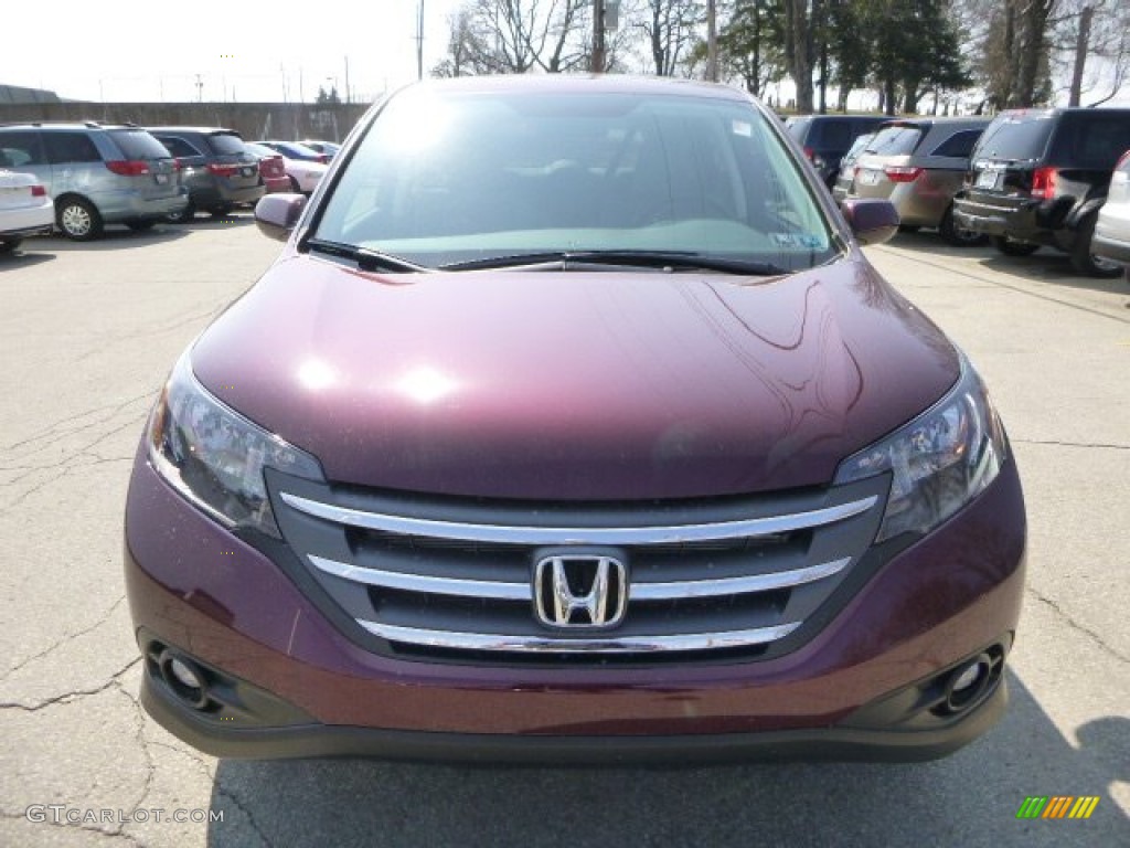 2013 CR-V EX AWD - Basque Red Pearl II / Gray photo #8