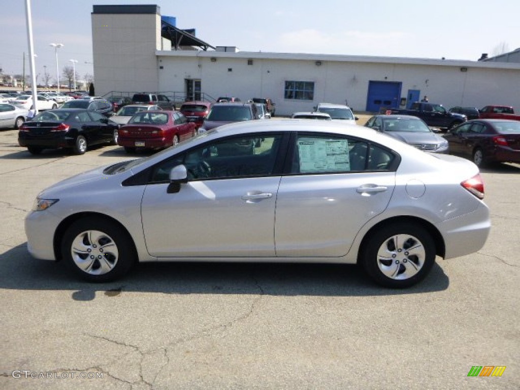 2013 Civic LX Sedan - Alabaster Silver Metallic / Gray photo #6