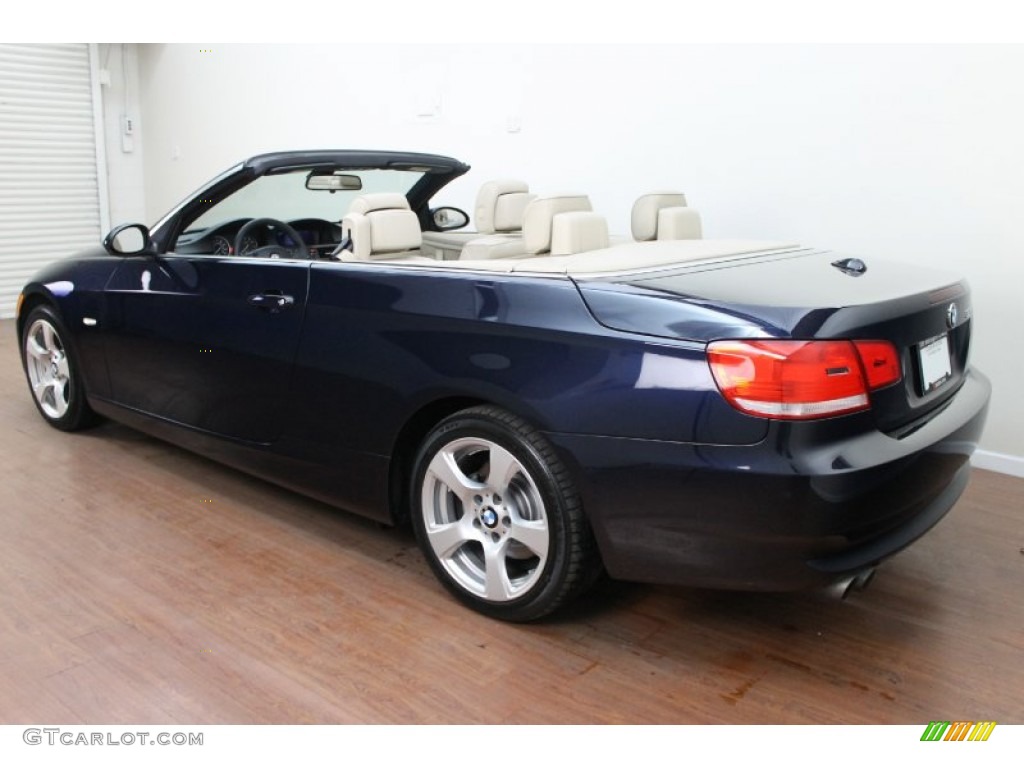 2009 3 Series 328i Convertible - Monaco Blue Metallic / Cream Beige Dakota Leather photo #7