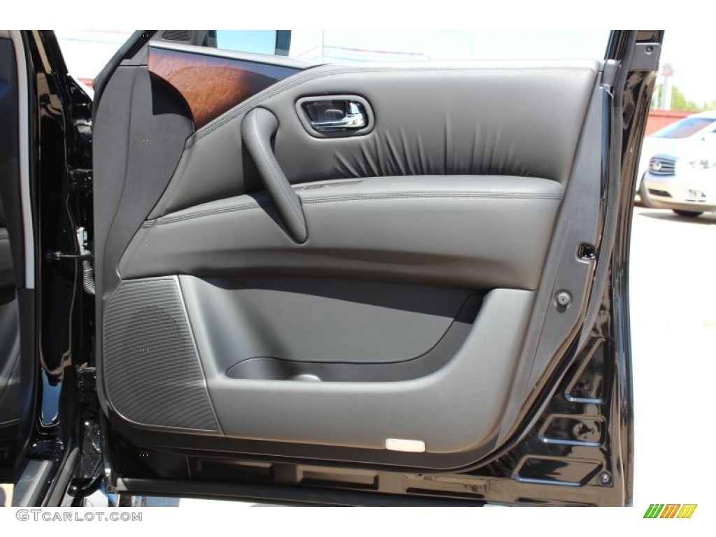 2013 Infiniti QX 56 Graphite Door Panel Photo #79428367