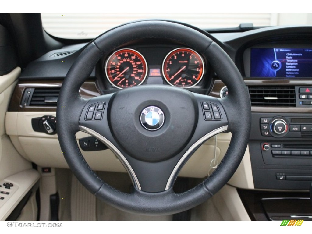 2009 3 Series 328i Convertible - Monaco Blue Metallic / Cream Beige Dakota Leather photo #34