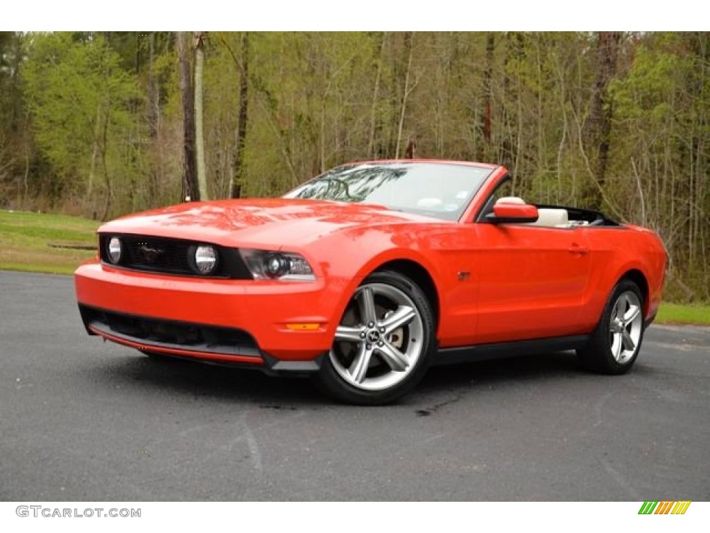 2010 Mustang GT Premium Convertible - Torch Red / Stone photo #1