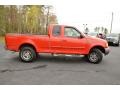 2002 Bright Red Ford F150 Lariat SuperCab 4x4  photo #4