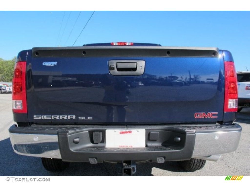 2012 Sierra 1500 SLE Crew Cab - Midnight Blue Metallic / Ebony photo #6