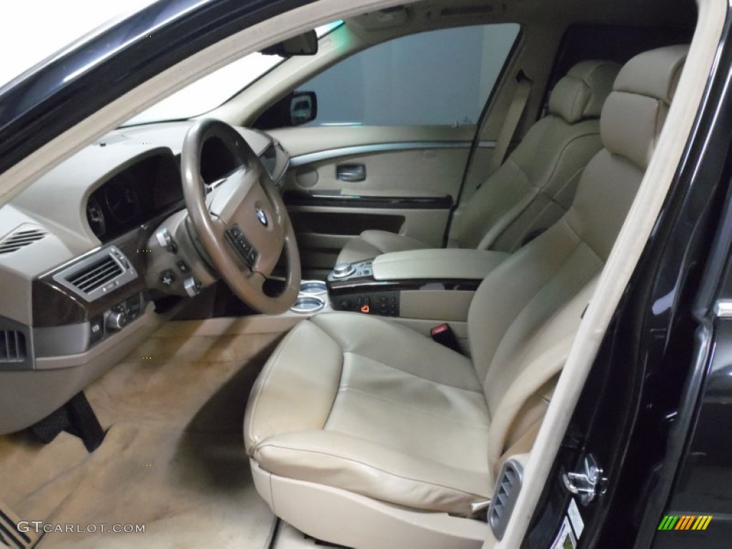 Beige Interior 2008 BMW 7 Series 750Li Sedan Photo #79432185