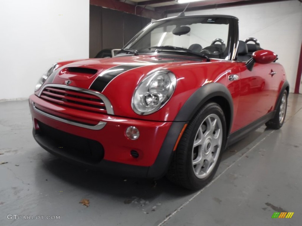 2005 Cooper S Convertible - Chili Red / Black/Panther Black photo #1