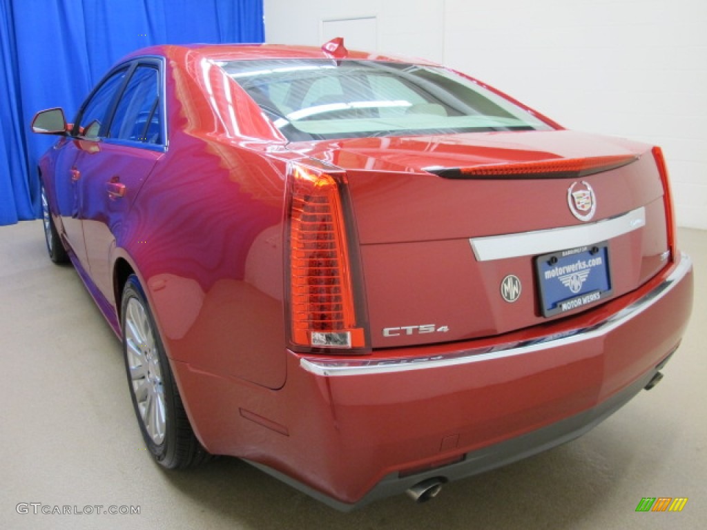 2012 CTS 4 3.6 AWD Sedan - Crystal Red Tintcoat / Cashmere/Cocoa photo #5
