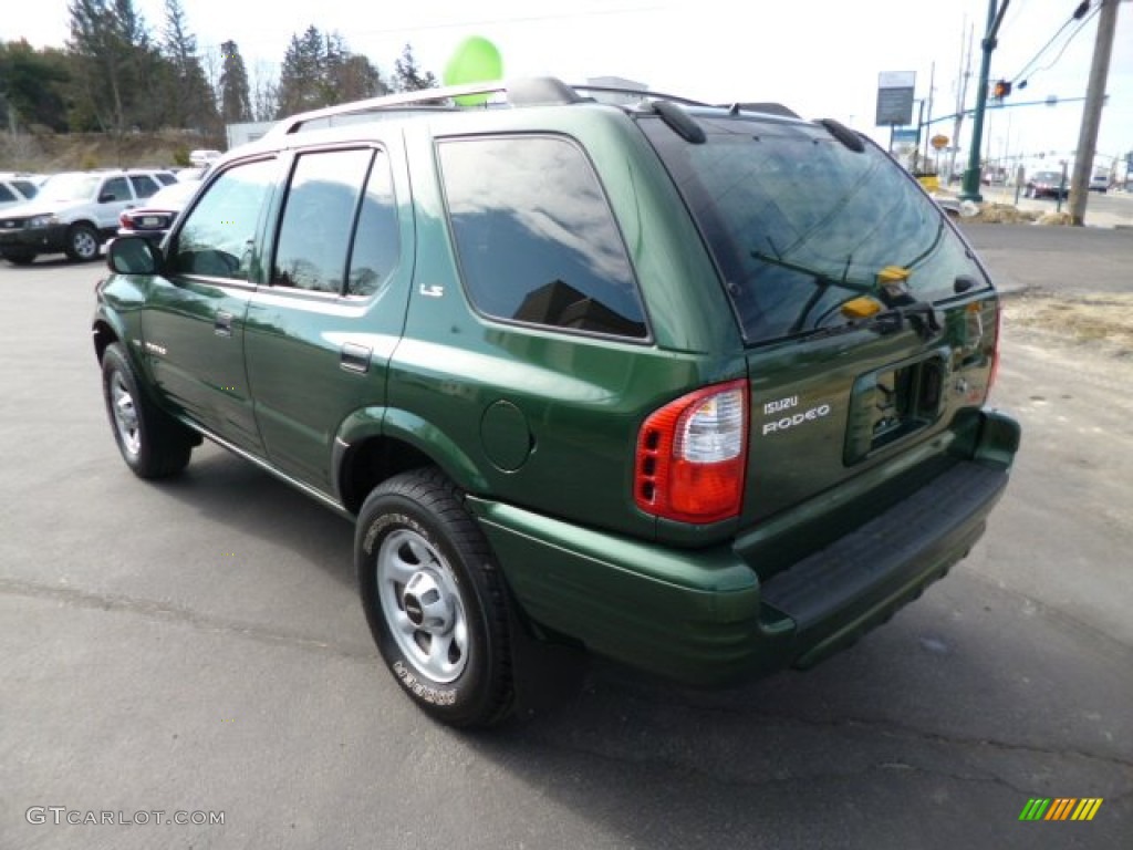 2001 Rodeo LS 4WD - Garden Green Mica / Gray photo #5
