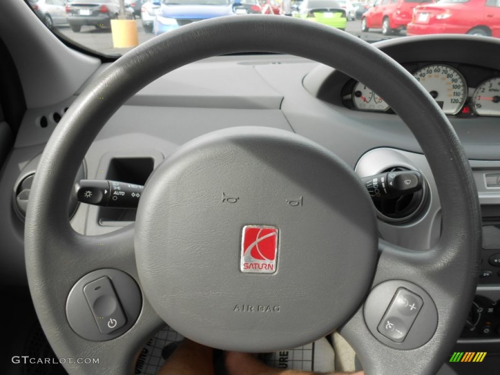 2004 Saturn ION 3 Sedan Grey Steering Wheel Photo #79436938